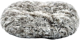 COUSSIN OVAL POILU BICOLOR NOIR 65x56cm