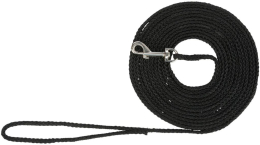 Laisse à pister, ronde, S–M: 5 m/ø 5 mm, noir
