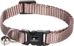 CHAT COLLIER ZIGGI TAUPE 20-35cm x 10mm x 2mm