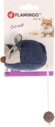 JOUET CHAT JEANY SOURIS BLEU 18CM