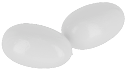 Œufs factices bois blanc, 2pcs