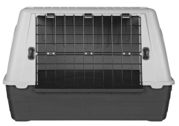 Box de transport Journey, S–M: 77 × 51 × 43 cm, noir/gris