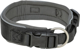 Premium collier, extra large, S–M: 33–42 cm/35 mm, bleu royal/gris graphite
