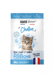 HAMI FORM REPAS EN SAUCE POUR CHATONS SAVEUR POISSON - 80G