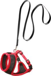 Harnais avec laisse Harms Noir & Rouge