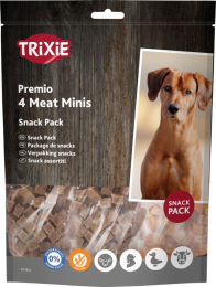 Premio 4 Meat Minis Snack Pack au poulet/canard/bœuf/agneau, 4 × 100 g