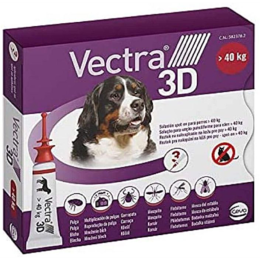 3 pipettes vectra 3d pour chien de +40kg xl