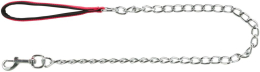 Laisse métal avec poignée en néoprène, L–XL: 1,00 m/4,0 mm, rouge