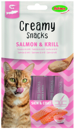 CREAMY SNACKS CHAT X4, SAUMON KRILL, 60G