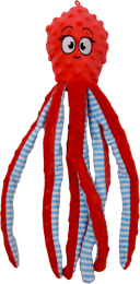 JACK & VANILLABUBBLE PLUSH JOUET POUR CHIEN OCTOPUS ROUGE XL 45x17x17CM 