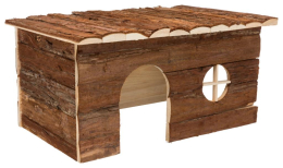 Maison Jerrik, lapin, bois d'écorce, 50 × 25 × 33 cm