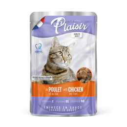 Emincés pour Chat Adulte Stérilisé Poulet & foie en sauce Pochon 100g