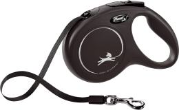 Flexi Laisse à enrouleur New Classic Tape Noir, Medium- 5 mètres