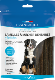 LAMELLES A MACHER DENTAIRES POUR GRAND CHIEN x15