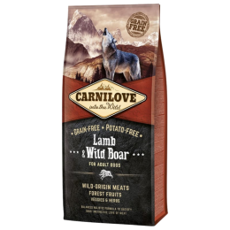 CROQUETTES CARNILOVE SAVEUR AGNEAU SANGLIER - SAC DE 12 KG