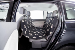Couverture pour sièges de voiture, 1,40 × 1,45 m, noir/beige