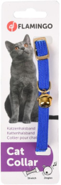 CHAT COLLIER BLEU 34CM 10MM