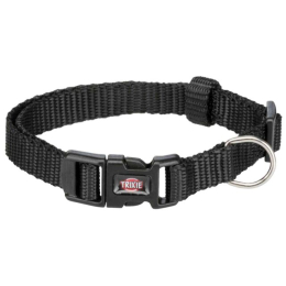 Premium collier, XS–S: 22–35 cm/10 mm, noir