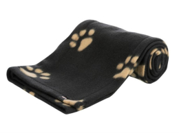 Couverture Beany, en polaire, 100 × 70 cm, noir
