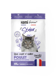 Repas complet au poulet pour chat senior 80gr HAMIFORM