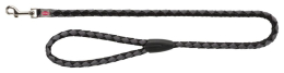 Cavo laisse, S–M: 1,00 m/ø 12 mm, noir/gris graphite