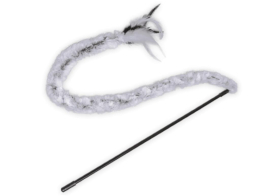 Jouet chat canne à pêche Astra gris 45 cm