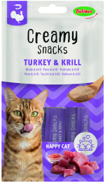 CREAMY SNACKS CHAT X4, DINDE KRILL, 60G