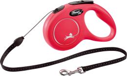 Flexi Laisse à enrouleur New Classic Corde Rouge, Small- 5 mètres