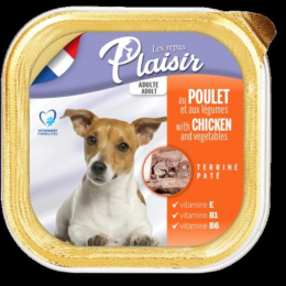 Terrines pour Chien Adulte au Poulet & aux légumes Barquette 300g