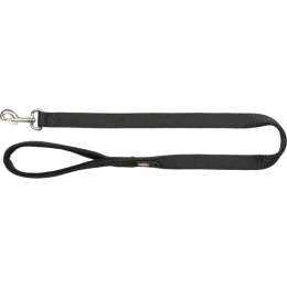 Premium laisse, L–XL: 1,00 m/25 mm, noir