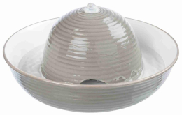 Fontaine à boire Vital Flow, en céramique, 1,5 l/ø 28 × 12 cm, gris/blanc