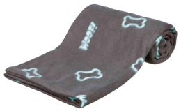 Couverture Barney, en polaire, 150 × 100 cm, taupe