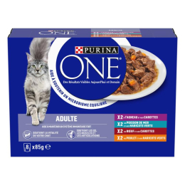 PURINA Effilés en Sauce pour chat adulte - 4 variétés - 8x85g