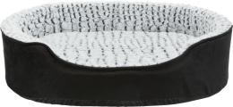 Vital lit Lino, ovale, 110 × 92 cm, noir/gris