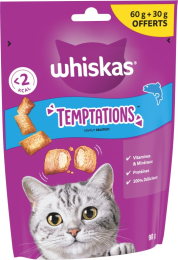 WHISKAS FRIANDISES TEMPTATIONS SAUMON 90 G