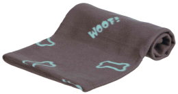 Couverture Beany, en polaire, 100 × 70 cm, taupe