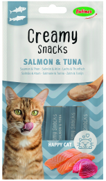 CREAMY SNACKS CHAT X4, THON SAUMON, 60G