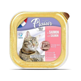 Terrines pour Chat Adulte Stérilisé au Saumon Barquette 100g