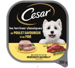 CESAR TERRINES CLASSIQUES POULET ET FOIE 300GR