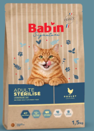 BAB'IN SIGNATURE CHAT ADULTE STERILISE POULET 1.5 KG