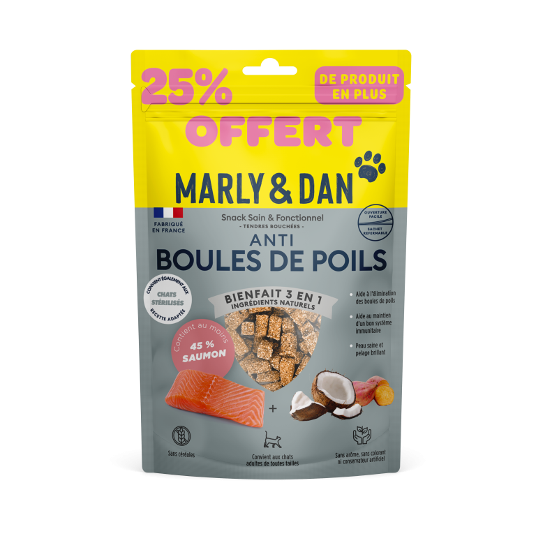 SNACK ANTI BOULES DE POILS POUR CHAT - 40 G