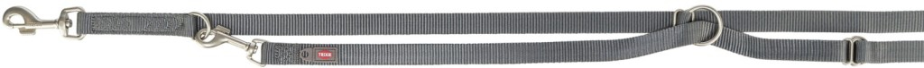 Premium laisse réglable, L–XL: 2,00 m/25 mm, gris graphite