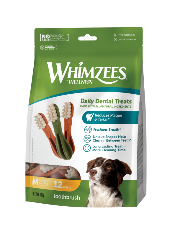 WHIMZEE Snack Brosse à dents  M 12PCS