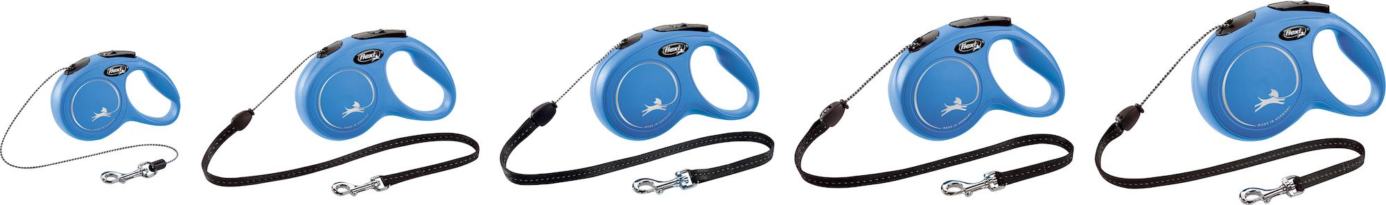 Flexi Laisse à enrouleur New Classic Cord Bleu