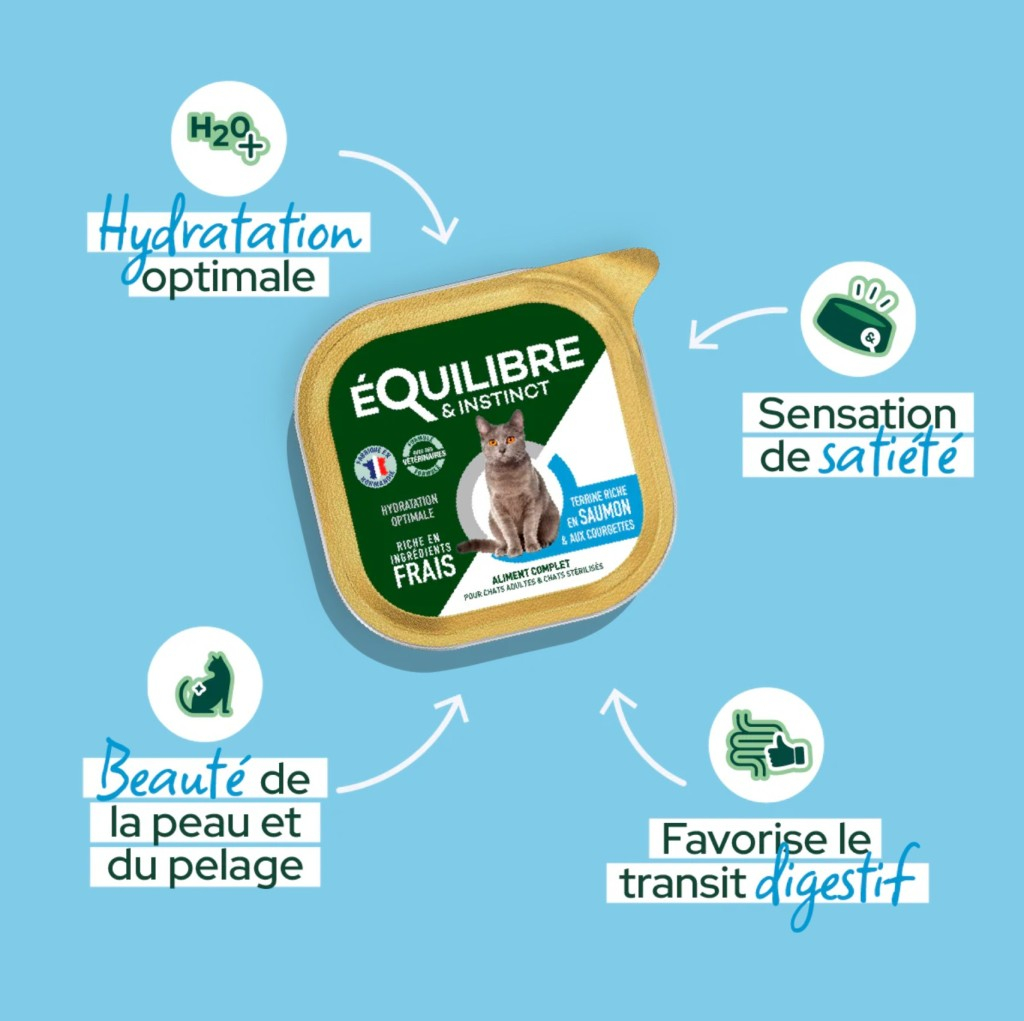 PÂTÉE RICHE EN SAUMON ET AUX COURGETTES POUR CHAT STÉRILISÉ - 85G