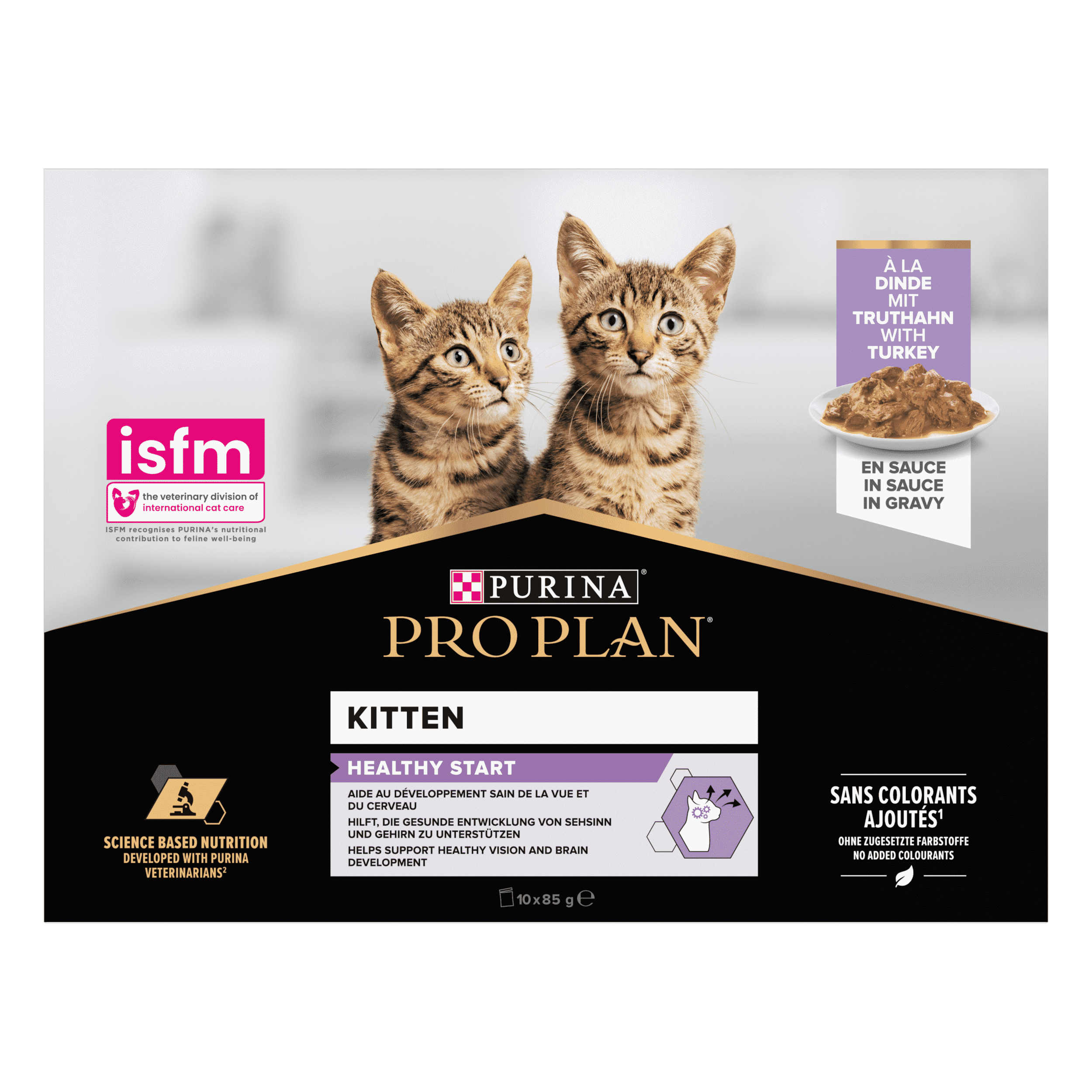PRO PLAN Kitten HEALTHY START Dinde Sauce Pochons 10x85g
