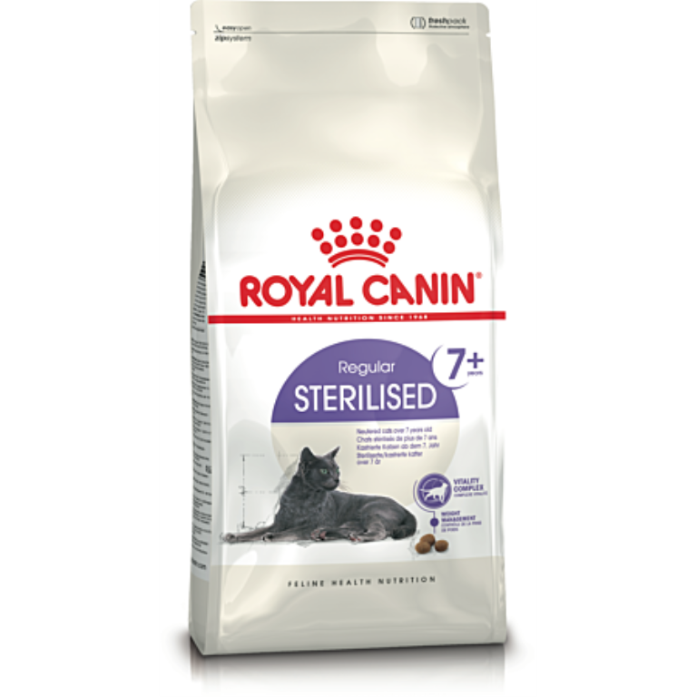 ROYAL CANIN STERILISED7+ CHAT ADULTE STERILISE DE PLUS DE 7 ANS 1,5KG 