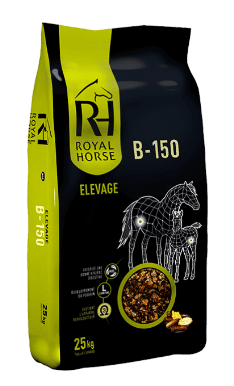 B 150 25KG Aliment floconné pour chevaux d’élevage