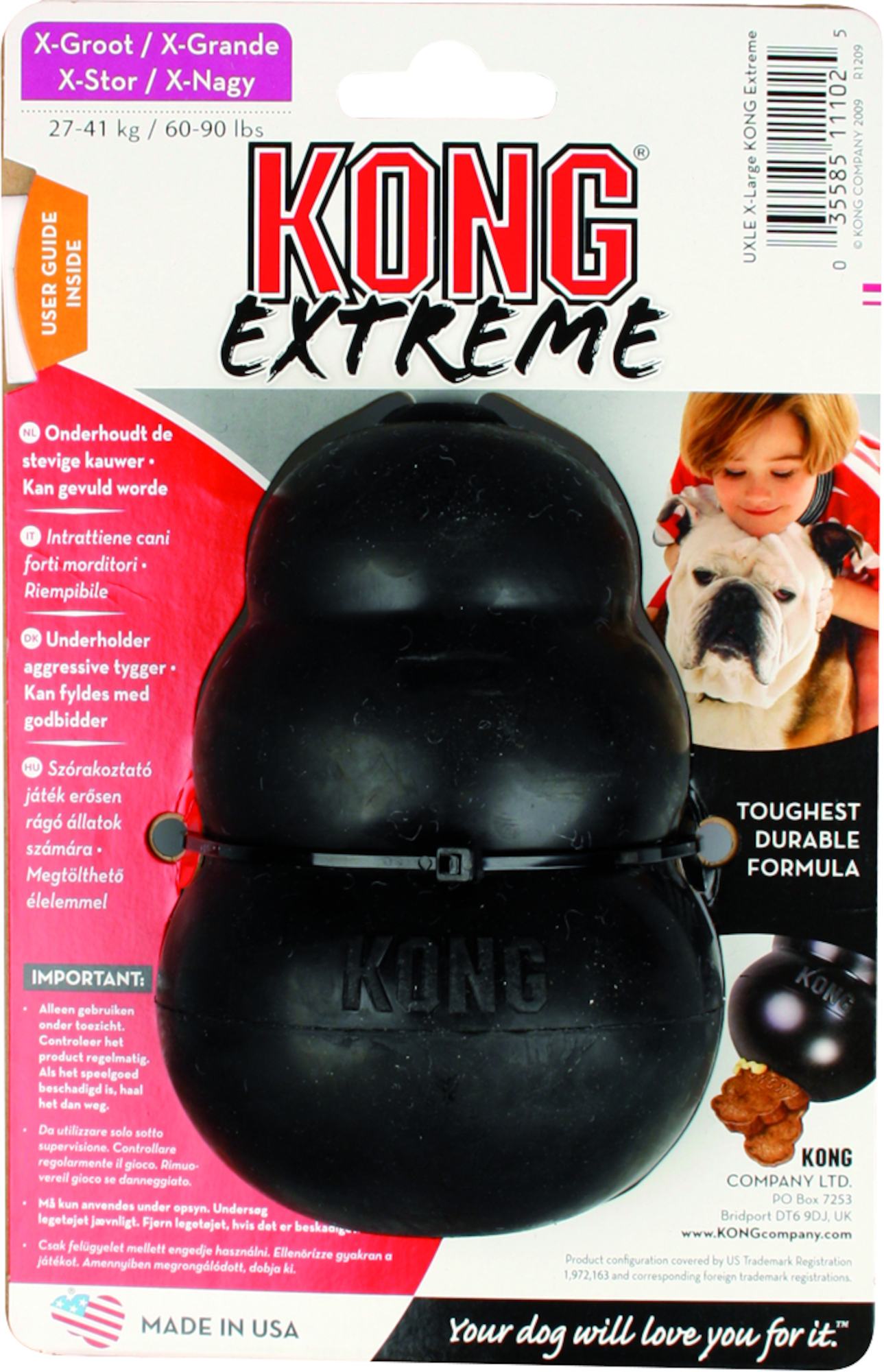 Kong® Jouet Extreme Noir Wobbler - Extra large