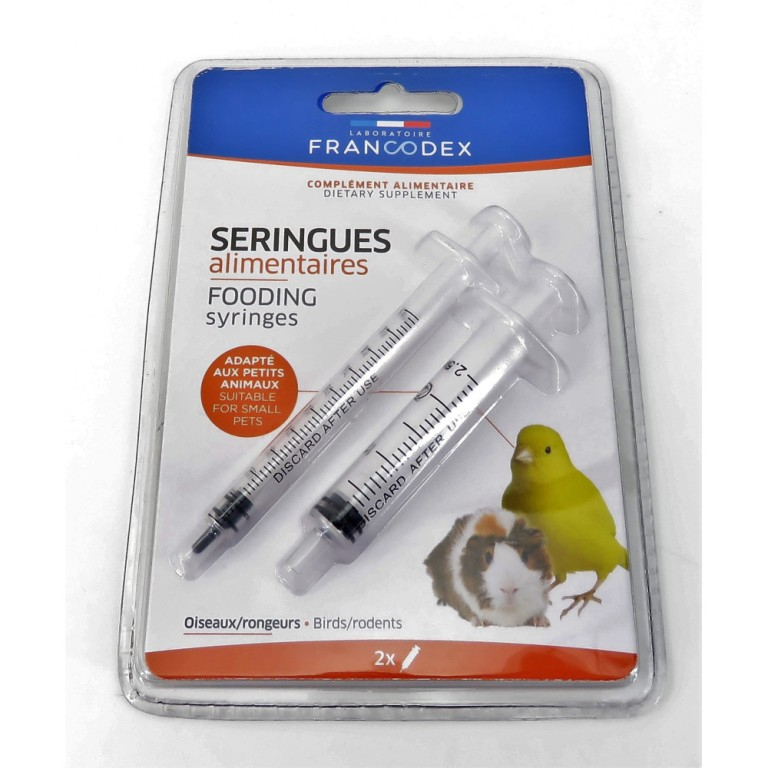 SERINGUES ALIMENTAIRES OISEAU ET RONGEURS X2